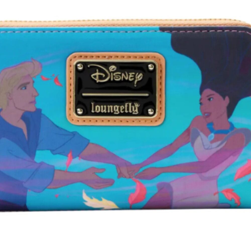 Loungefly Disney Pocahontas Princess Scene Wallet Women Zip Around Faux Leather - Picture 5 of 8